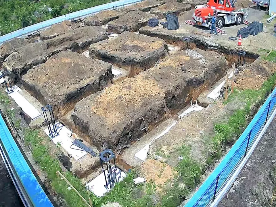 建築基礎の掘削・床付け工程