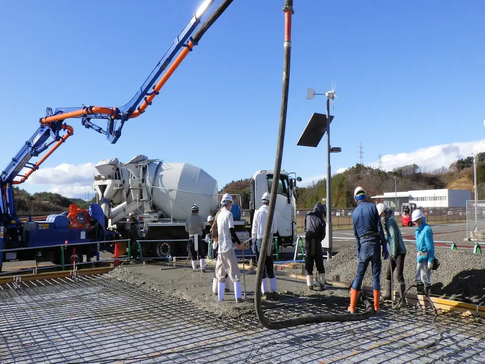 基礎コンクリート打設工程