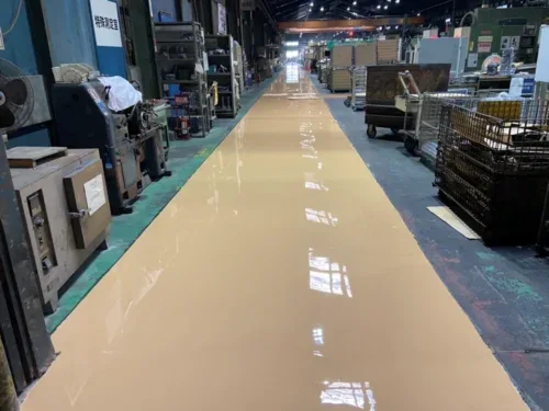 福島県白河市 工場エポキシ床塗工事